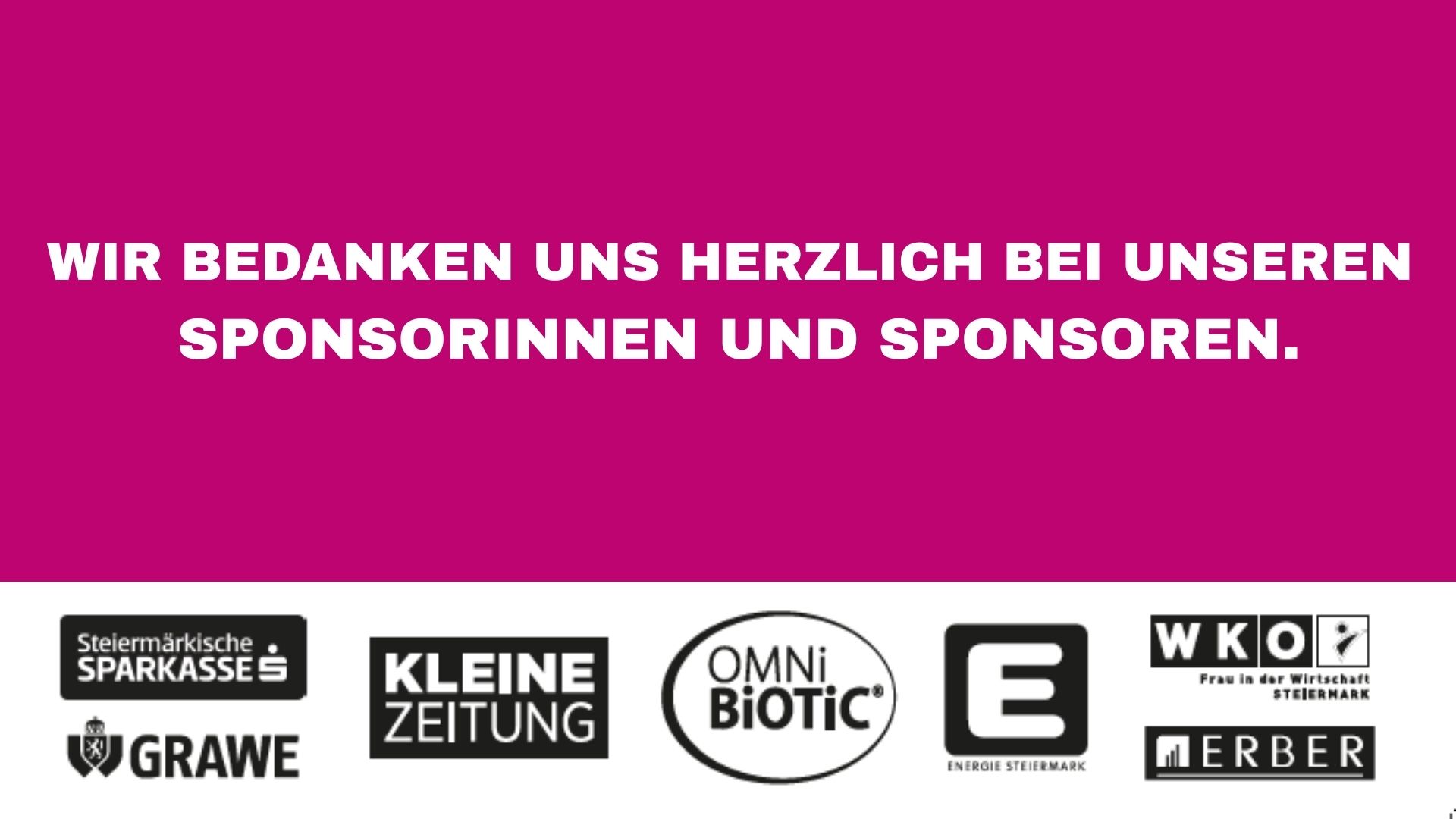 Wir bedanken uns herzlich bei unseren Sponsorinnen und Sponsorenjpg